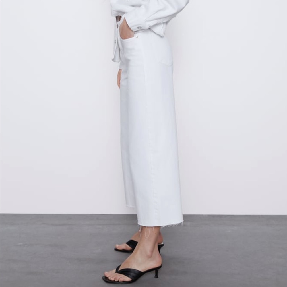 Zara High Rise Culotte Jeans